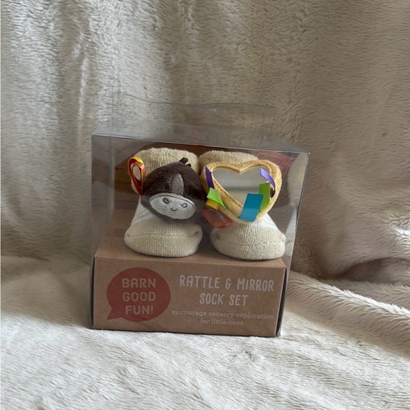 Baby Rattle & Mirror Sock Set - Picture 2 of 4